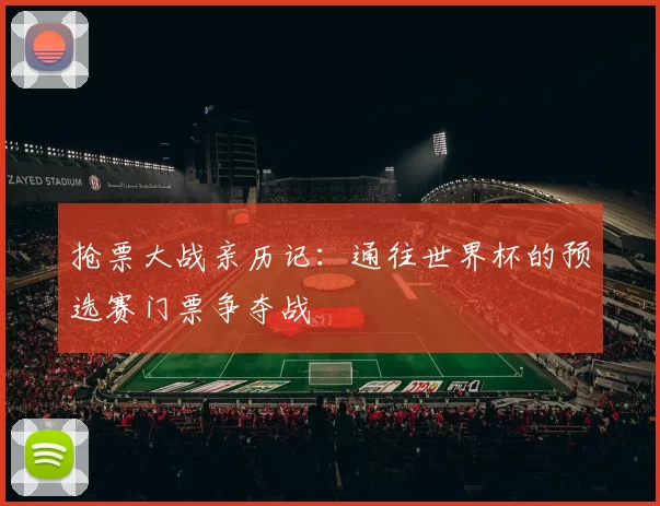 抢票大战亲历记：通往世界杯的预选赛门票争夺战