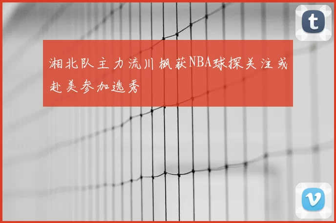 湘北队主力流川枫获NBA球探关注或赴美参加选秀