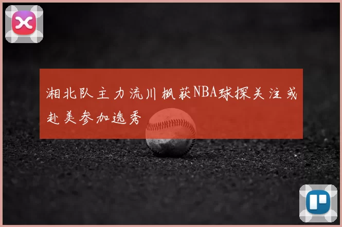 湘北队主力流川枫获NBA球探关注或赴美参加选秀